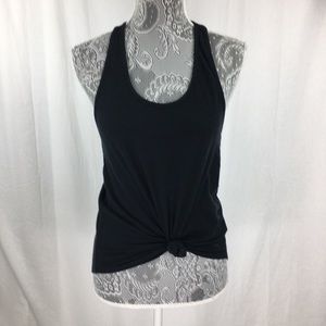 PINK Victoria’s Secret S Black Tank Top Knot Front